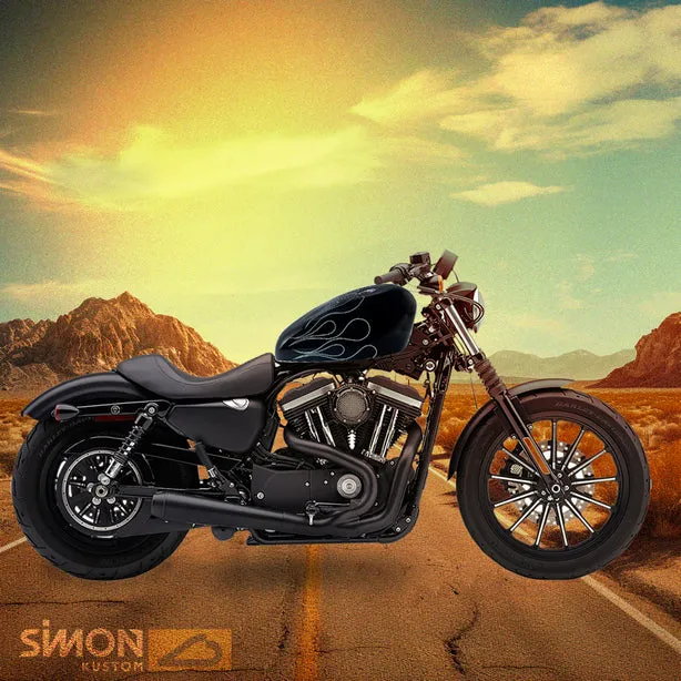 BLACK & WHITE STRIPE FLAMES - Iron