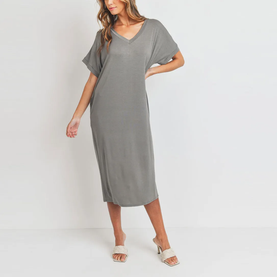 Easy Breezy Dolman Midi Dress