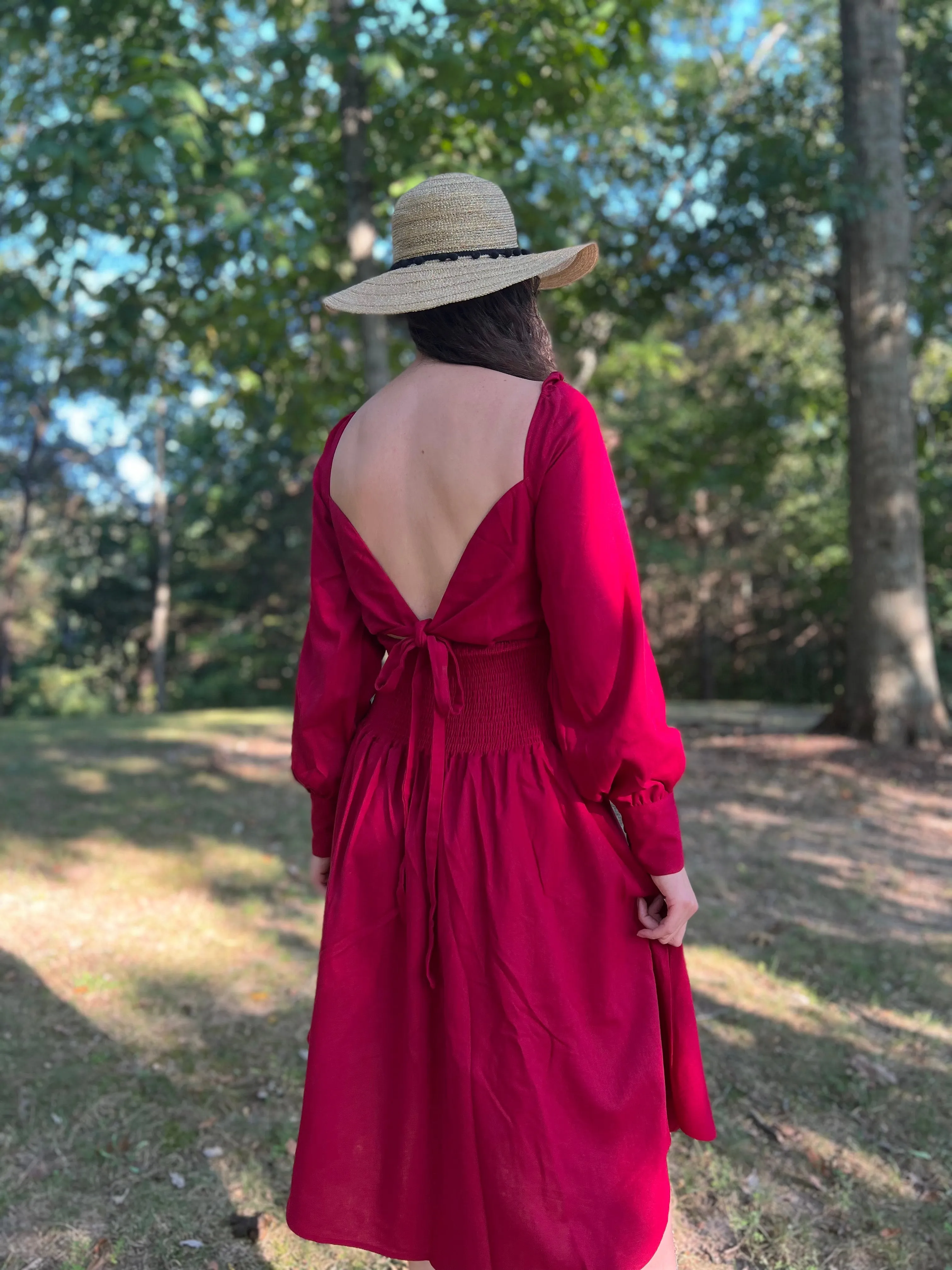Juniper Dress in Merlot
