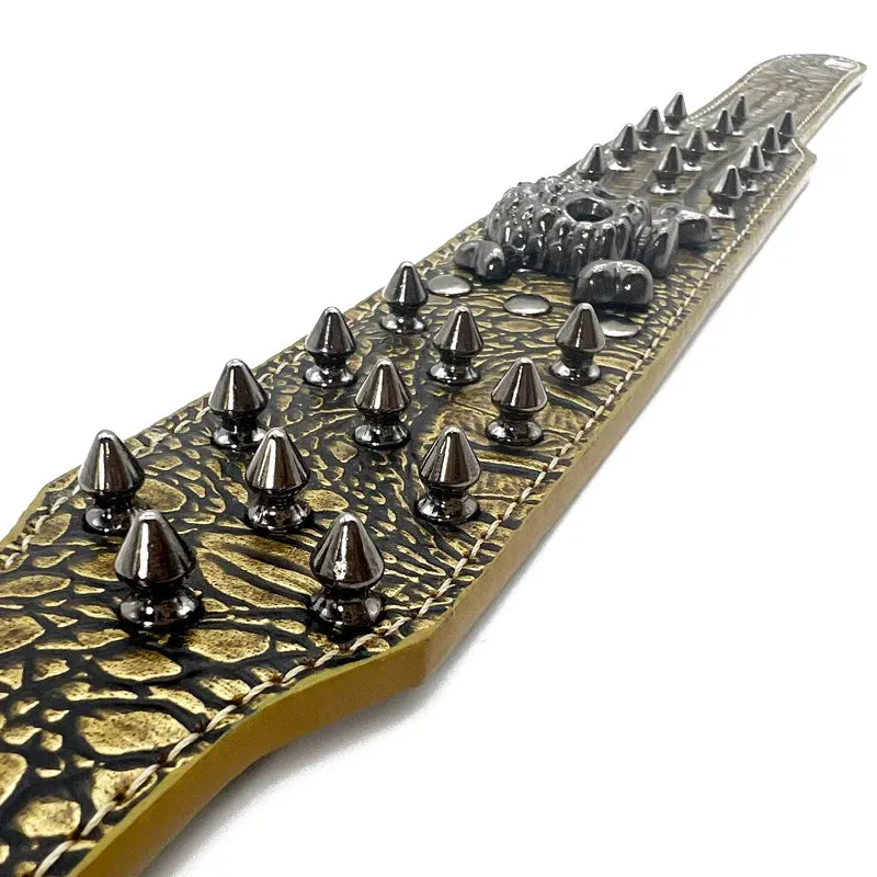 MACHO Pet - Skull Spiked Dog Collar And Leash Set