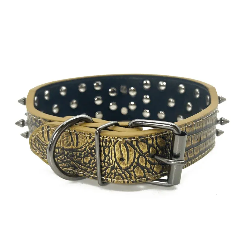 MACHO Pet - Skull Spiked Dog Collar And Leash Set