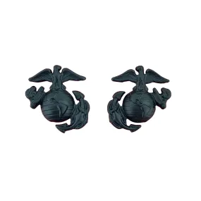 Marine Corps Service Collar Device: Enlisted - Black Metal