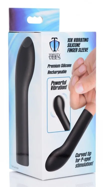 Trinity 4 Men 10x Vibrating Silicone Finger Sleeve