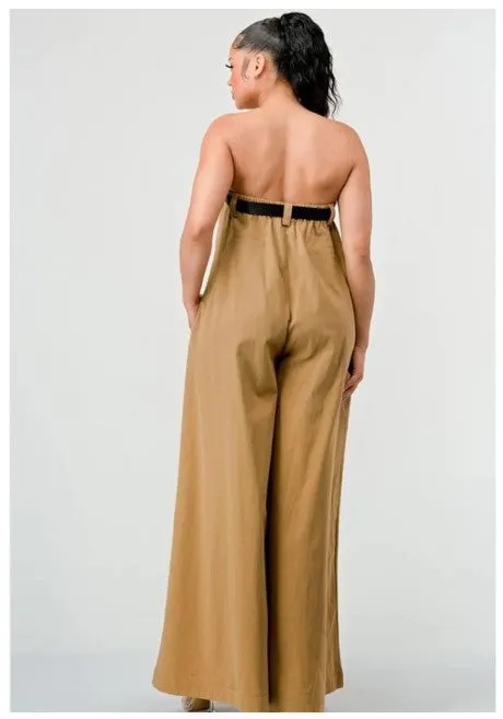 Tube Khaki Jumpsuit